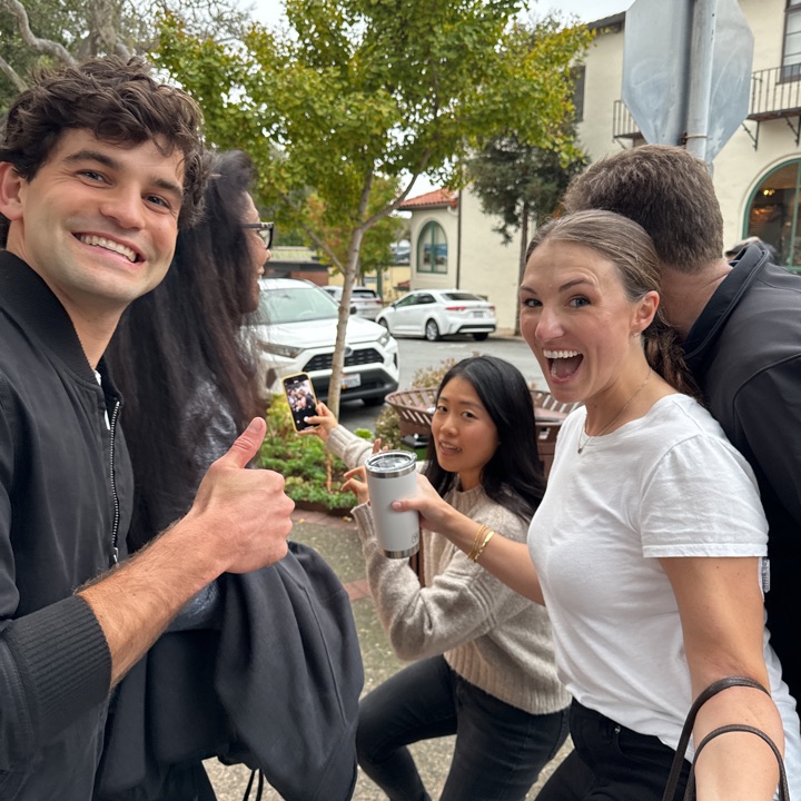 Thumbs-up from happy scavenger hunters